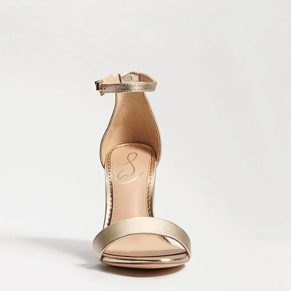 Sam Edelman, Yaro Block Heel Sandal, Gold Leather. Brand New, Never Worn! - Picture 4 of 8